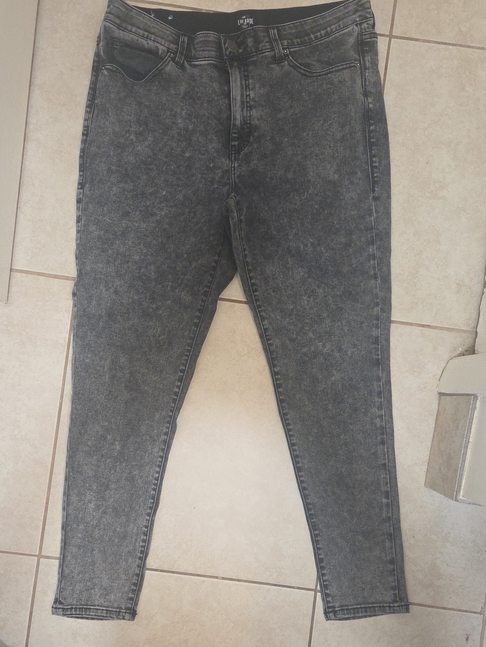 LuLaRoe Black Acid Wash Skinny Jeans